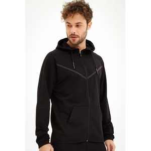 SCR. Neso Hoodie Heren - Sweatvest met Rits en Capuchon - XXL - Zwart