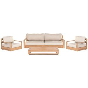 Gescova Gescova Como outdoor loungeset, 2 x 1-seat + 2,5 seat + coffeetable 130×80 cm
