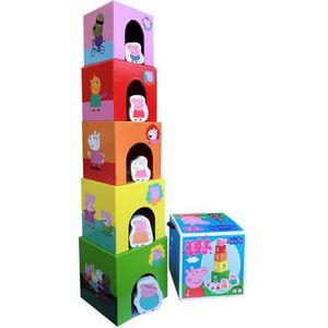 Peppa Pig Stapelblokjes met beeldjes - Speelgoed - Stapeltoren - Stapelblokken