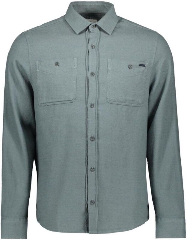 Gabbiano Overhemd Overhemd 335740 Teal Blue Mannen Maat - S