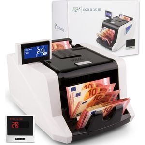 SCANNUM® - Biljettelmachine - 4-Voudig Valsgelddetectie - 1000 Biljetten/minuut - Geldteller - Geldtelmachine - Geld Teller