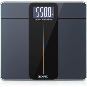 Digitale Badkamerweegschaal 550 kg met Groot LED-Display - Extra Hoge Capaciteit en Nauwkeurigheid tot 0,0 kg