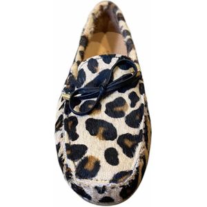 Babouche - G-ZARA-8 - Leren Instappers - Leopardo - Goudkleurige Details