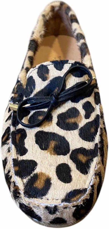 Babouche - G-ZARA-8 - Leren Instappers - Leopardo - Goudkleurige Details