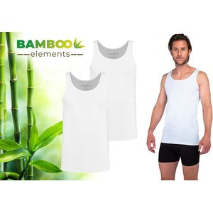 Bamboo - Hemden Heren - Onderhemd Heren - 2-pack - Wit - Tanktop Heren - Singlet Heren - Bamboe Heren Hemden - Ondergoed Heren