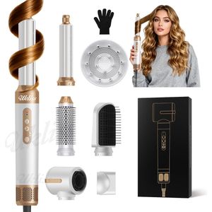 Ukliss® 7-in-1 Multistyler – Föhnborstel – Krulborstel – Krultang – Stijltang – Airstyler – Haardroger met Borstel – Wit – Inclusief Hittebestendige Handschoen – 2025 Model