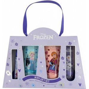 Disney Frozen Bodycare Giftset – 4-delig “The Great Outdoor” – Badzout, Showergel, Bodymist & Bubble Bath – Cadeauset voor Kinderen - Geschenkset