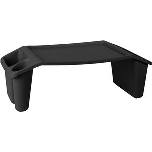 Dienblad/schoottafel - zwart - kunststof - 60 x 31 x 20 cm