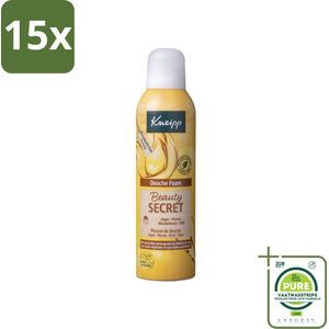 15 x Kneipp - Douche schuim - Beauty Secret - 200 ml - Grootverpakking - Douche Foam - Kneipp - Natuurlijke Oliën - Argan Olie - Marula Olie