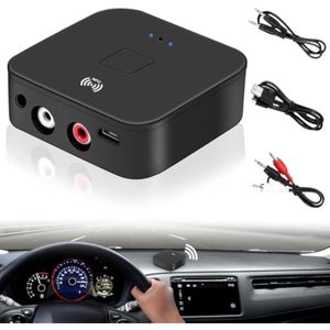 NFC 5.0-ontvanger: stereo Bluetooth-audioadapter, draadloze HiFi-audioadapter met 3,5 mm RCA AUX-aansluiting voor digitale producten met Bluetooth/NFC-functie