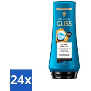 Gliss - Hair Repair - Conditioner Aqua Revive voor Hydraterend en Fris Haar - 200 ml - Voordeelverpakking - 24 stuks