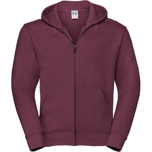 Authentic Full Zip Hoodie Sweatshirt 'Russell' Burgundy - XL