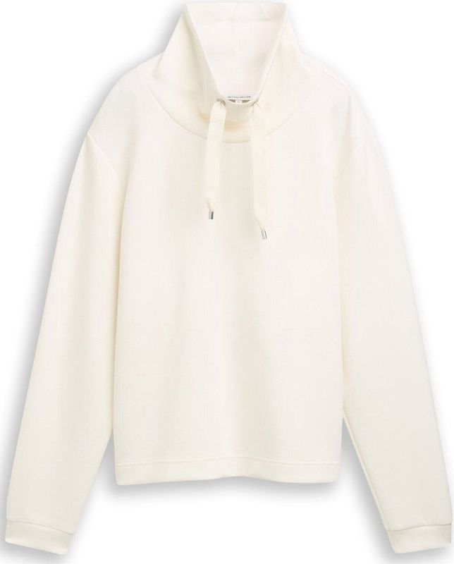 TOM TAILOR - Sweatshirt - Wit - Effen - Lange Mouw
