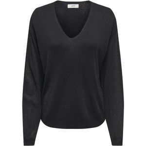 Jacqueline de Yong Trui Jdybodilla Plain Lurex Pullover 15355560 Black/w Black Lurex Dames Maat - L