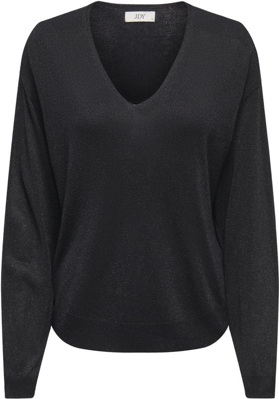 Jacqueline de Yong Trui Jdybodilla Plain Lurex Pullover 15355560 Black/w Black Lurex Dames Maat - L