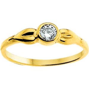 Ring Zirkonia 14K Geelgoud