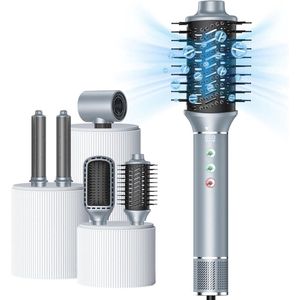 Haarstyler met hoge snelheid ionische haardroger - 3 temperatuuraanpassing - haardrogerborstelset - automatische krultang - warmeluchtstyler - snel drogen - krullen - volumiseren - rechttrekken Haardroger Met Borstel