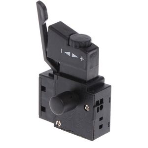 Elektrische Boor Trigger Schakelaar AC 250V 10A Snelheidsregeling Schakelaar Lock on Power Tool Snelheidsregelaar Schakelaar (zwart) - FA2-6/1BEK
