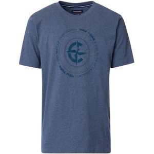 Casa Moda New York T-shirt Met Print 954383900-125 Blauw - L
