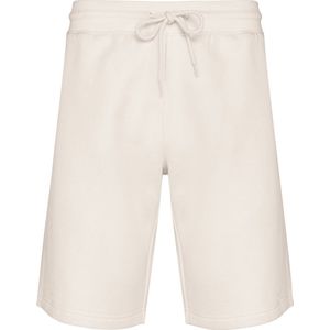 Biologische herenbermuda korte broek van sweatstof Ivory - XS