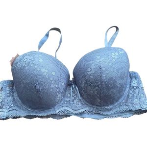 Dames bh met kant 90D grijs