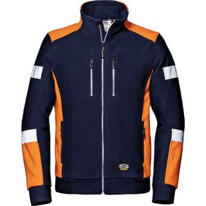 SIR SAFETY COMFORT Hi Vis Reflecterend Fleece Werkjas HEREN Veiligheidsjas Blauw Oranje - Reflecterende Details - Warmte Isolatie - Elastische Manchetten