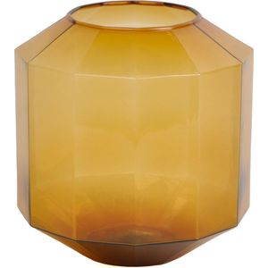 XLBoom Bliss Medium Vaas - Glas - Voor Binnen - Amber - 19 × 19 × 22 cm