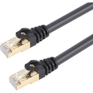 By Qubix internetkabel - cat 8 Ethernet kabel - 10 meter - RJ45 - zwart - Netwerkkabel LAN - UTP kabel