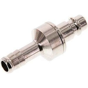 Vernikkeld Messing DN 7.2 (Euro) Luchtkoppeling Insteeknippel 9 mm Slangpilaar Double Shut-Off - CLP7-H-BN-SV-9