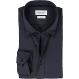 Profuomo slim fit heren overhemd, jersey, donkerblauw