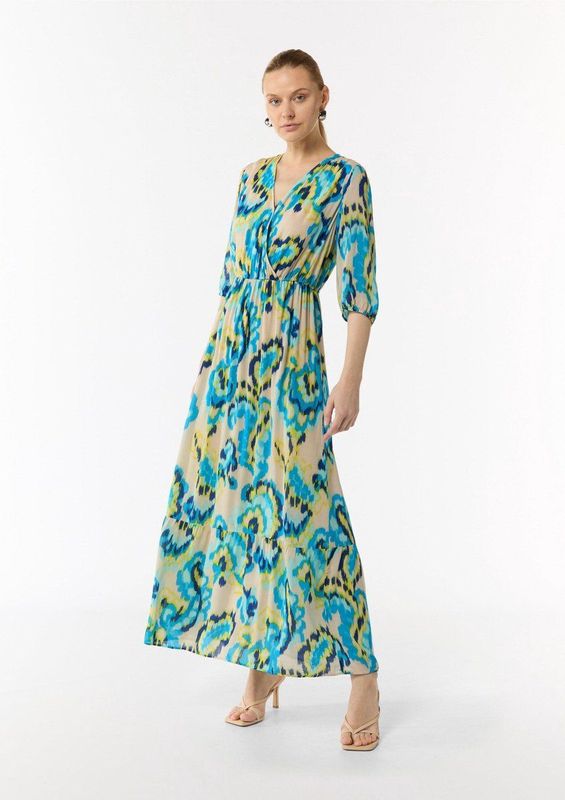 comma - Maxi-jurk - V-hals - 100% Viscose
