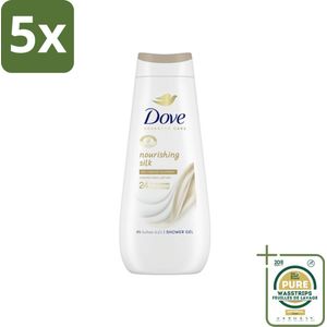 5 x Dove Douchecrème - Nourishing Silk - 400 ml - Grootverpakking - Douche Crème - Droge Huid - Zijdezachte Huid - Hydraterend - Micro Moisture