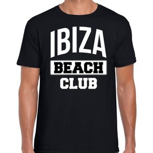 Ibiza beach club zomer t-shirt voor heren - zwart - beach party / vakantie outfit / kleding / strand feest shirt S