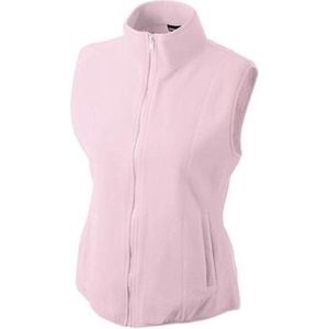 Fleece casual bodywarmer licht roze voor dames - Outdoorkleding wandelen/zeilen - Mouwloze vesten L