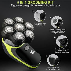 Lexium Skull Shaver - Scheerapparaat Mannen – Trimmer - Tondeuse - Hoofd Kaal Scheren