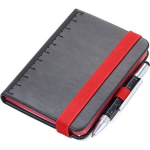 Troika LILIPAD + LILIPUT Notitieblok A7 met pen (zwart/rood)