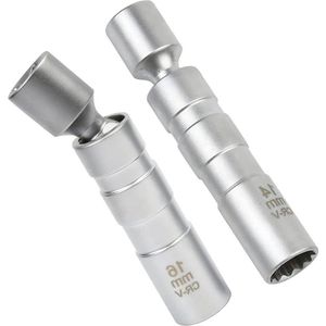 Universele flexibele bougiesleutel - 2 stuks - 16 mm en 14 mm - magnetische bougie steeksleutel - installatiegereedschap - autobougiesleutel
