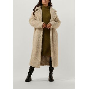 Notre-V Teddy Coat Long Jassen Dames - Winterjas - Beige - Maat XL