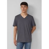 s.Oliver - Shirt - Grijs - V-hals - Kwartmouw