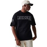 New Era - NFL Heritage - T-shirt - Zwart - Korte Mouwen - Oversized