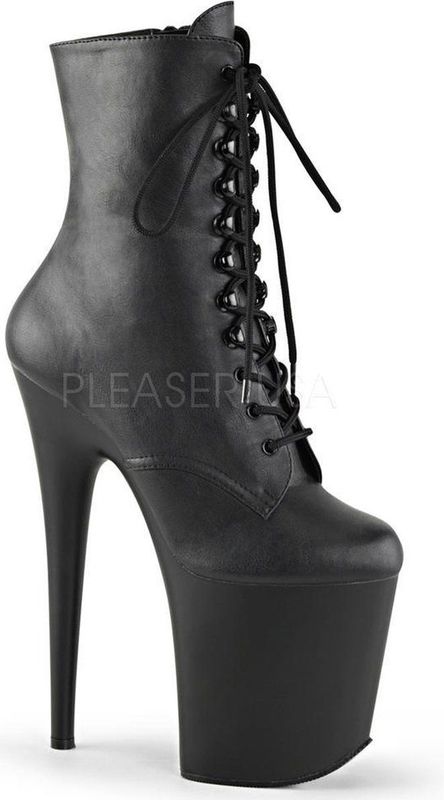Pleaser - Flamingo-1020 Plateau Laarzen - Zwart - PU/TPU