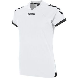 Hummel Fyn Shirt Korte Mouw Dames - Wit / Zwart | Maat: XL