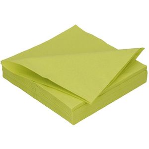 Duni Tissue -125 stuks - 2 laags - 33 x 33 cm - Groen Kiwi