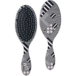 Wet Brush - Original Haarborstel ontklitter  - Diagonale ruiten IntelliFlex - Zwart/Wit