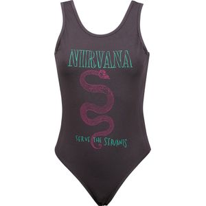 Nirvana Amplified Collection - Serve The Servents Dames Lichaam - houtskool - M