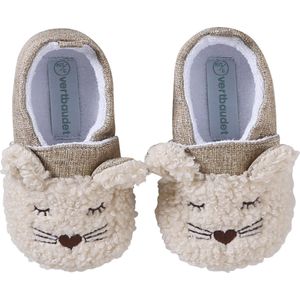Vertbaudet - Baby Slofjes - Zacht Textiel - Teddybeer Motief