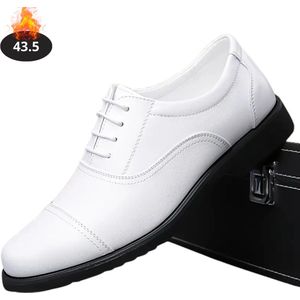 Nivard Nette Schoenen Heren - Business Schoenen - Bruiloft - Kantoorschoenen - Met Veters - Wit - Maat 43.5