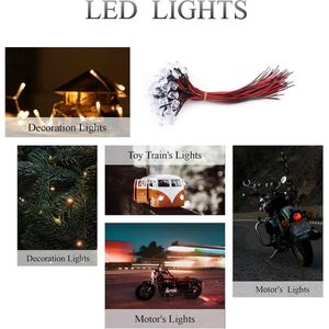 50 Stuks Diode Ledlampen DC 9-12 V voor Bedrade Rond Water Vrij Emissietend (3 mm-rood)