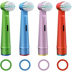 CHPN - Kinder Opzetborstels geschikt voor Elektrische tandenborstel Oral-B en Braun - 4 stuks - Geschikt voor Oral-B en Braun - Kids - Opzet- borstels - Kinderen - Elektrische tandenborstel - 4 stuks
