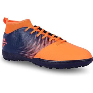 Nivia Ashtang Futsal -schoenen voor turfgrond voor heren | Rubberen studs met PU Synthetic Leather Upper | Ideaal voor harde oppervlakken kunstgrasoppervlakken (F. oranje) EURO - 45